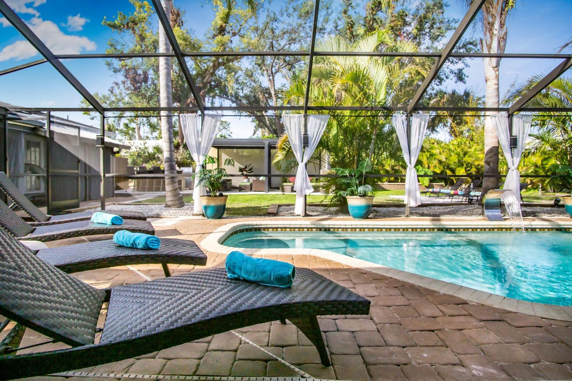 Appartamento Luxury Zen Den With Heated Pool Just Off Siesta Key Sarasota Esterno foto